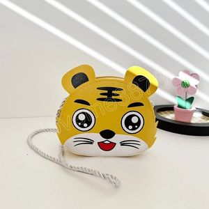 Petit sac à bandoulière en cuir PU pour enfants, nouvel an tigre bébé enfants, porte-monnaie, sacs à main, joli portefeuille pour garçons et filles