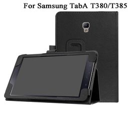 PU Leather Cover voor Samsung Galaxy Tab EEN 80 2017 T380 T385 SMT385 Tablet Stand Case Folio5972087