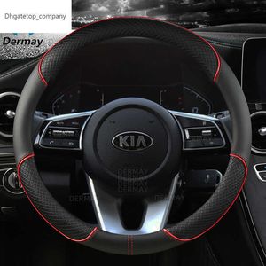 DERMAY – housse de volant de voiture en cuir PU, pour Kia Ceed Sportage Picanto Cerato Seltos Soul Rio 3 4 5, accessoires automobiles