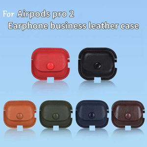 Étui pour écouteurs en cuir PU pour AirPods Pro2 Pro 2 2022 Air pod AirPod 3gen 3 2 1 housses antichoc affaires Bluetooth étuis de protection pour écouteurs noir mode luxe peau