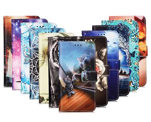 PU lederen flip telefoonhoes voor iPhone 14 13 12 11 Pro X XR XS Max 7 8 Plus Wallet Painted Book Cover Case