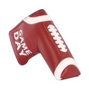 Pu Leather Game Day broderie Golf Club Magnetic Closure Blade Mallet Putter Covers 240429