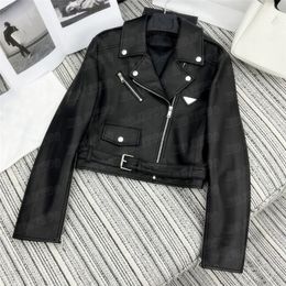 PU Jackets de cuero Diseñador de mujeres Caítas recortadas COOL Girl Motorcycle Jacket Hiphop Streetwear