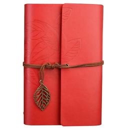 Pu Leather Journal Notebook Spiral Kraft Paper Notepad Journal de voyage classique