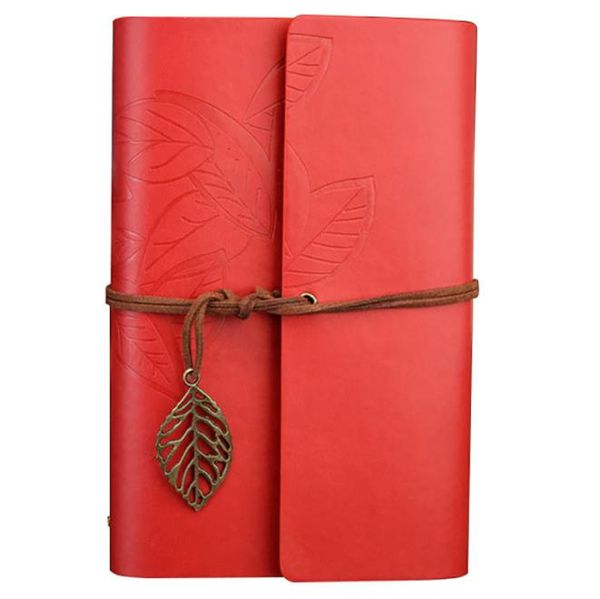 Pu Leather Journal Notebook Spiral Kraft Paper Notepad Journal de voyage classique