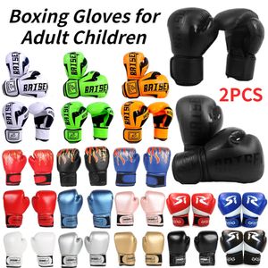 PU lederen kickboksen beschermende handschoenen training sparring spons boksen wanten Muay Thai Competition Glove Sports Supplies 240506