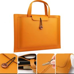 PU Lederen Laptoptas Notebook Case Draagtas voor Macbook Air 13.3 14 15.6 Inch Mannen Slanke Handtassen Schoudertas tas 240104