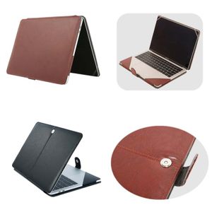 Cas d'ordinateur portable en cuir PU pour MacBook Air 11/13/15 PRO Couvercle de protection de protection de protection pliante 13.3 