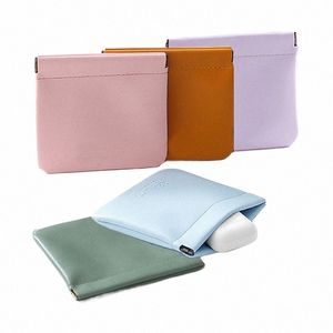 Sac de rangement de maquillage en cuir pu étanche petite poche cosmétique mini sac de portefeuille court sac à bandoulière clés du support de carte de crédit p9ok # #