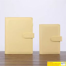 Blocs de notas de cuero PU, cuaderno A6, carpeta, agenda, libro, planificador, hojas sueltas, bonitos útiles escolares