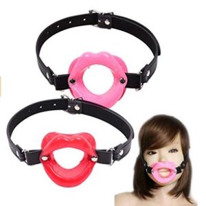 PU Cuir Lèvres En Caoutchouc Jeux de Sexe O Ring Bouche Ouverte Sexe Oral Gag BDSM Fétiche Bondage Restrictions Jouets Érotiques pour Couples7399847