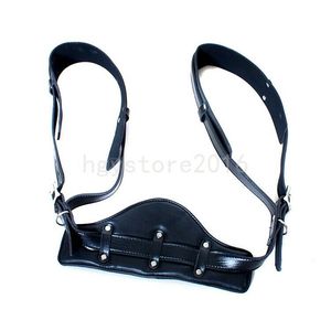 Bondage pu lederen sekshulppositie strap draagbare open poot dijboeien beperkingen sling a675