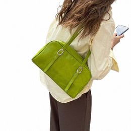 Pu Leather Shop Tote Sacs pour femmes coréennes INS Zipper Commuter Travel Sac à bandoulière PHE PHE Rouages à lèvres et sacs à main 88xq #