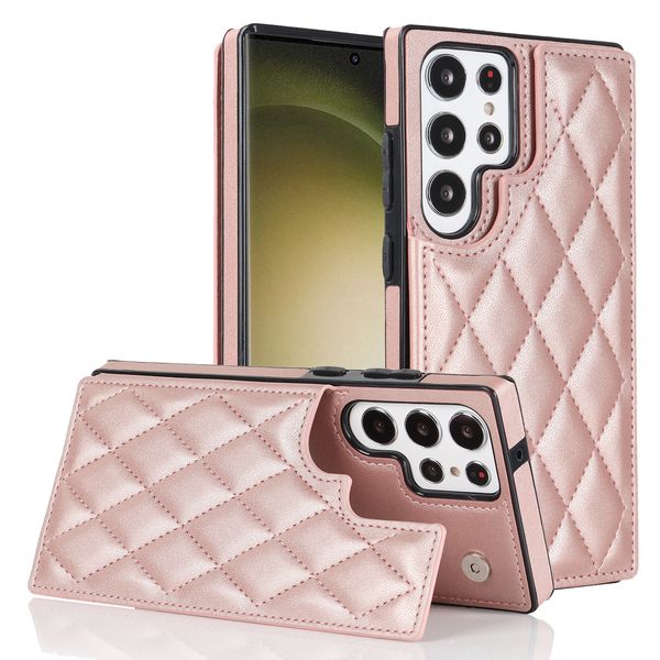 Case de bolsas telefónicas de billetera de cuero PU para Samsung Galaxy S23 S22 S21 S20 Fe Plus Ultra Luxury Card Ranuras Soporte de soporte Magnético