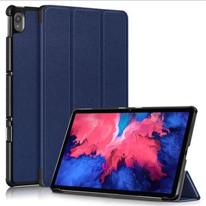 PU Leather Cases Cover Voor Lenovo Tab P11 Pro Plus Tri-fold Sleeve Tablet Smart Sleep/Wake Beschermende magnetische Filp Case