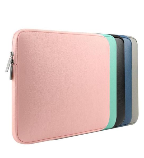 PU Le cuir étanche pour ordinateur portable Sac à manches à glissière protectrice de protection du carnet de carnet de carnet d'ordinateur pour 11 13 15 pouces pour MacBook Air Pro221a1389917