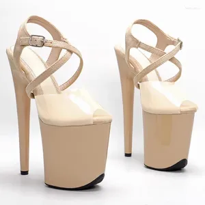 PU Sandals Laijianjinxia Upper 20cm / 8inches mode sexy exotique haute plate-forme de talon fête des femmes modernes de pole dance chaussures 170 5