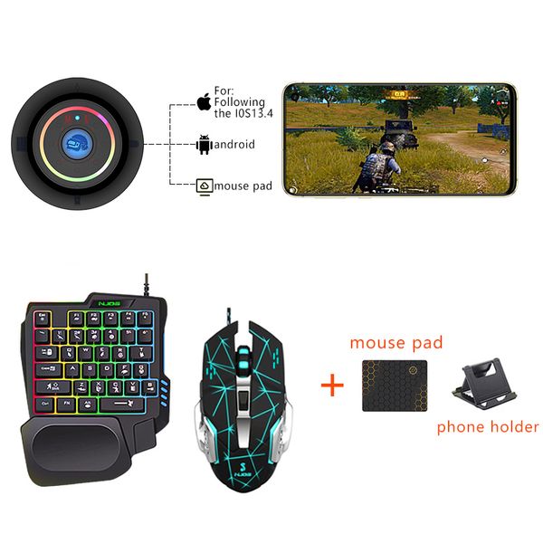 PUBG Mobile Gamepad Bluetooth Controller Gamer Kit 5 en 1 Gaming Keyboard Mouse Converter pour téléphone portable Tablet Android M16