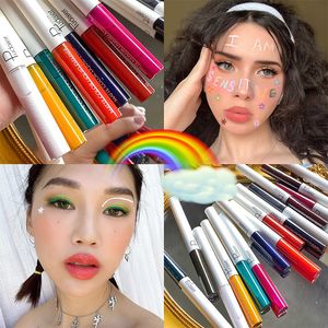 Pudaier 15 couleurs néon liquide Eyeliner crayon imperméable coloré bleu vert jaune blanc Eye Liner stylo femmes maquillage yeux cosmétiques