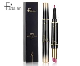 Pudaier 16 Color Doublend Lasting Lipliner Matte Lipstick Afficher le crayon à lèvres imperméable Party Party Daily Makeup Lipliner Pen Lips9671402