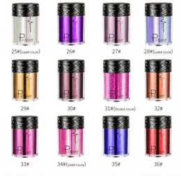 Pudaier 36 colores individuales Glitter Diamond Lips Ojos sueltos Pigmento en polvo Cosméticos Maquillaje 3.5g Sombra de ojos intermitente 120pcs / lot DHL