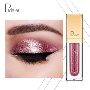Pudaier Liquid Glitter Eyeshadow 18 Colors Waterproof Pigments Gold Purple Metalic Gel Eye Shadow Cream Makeup