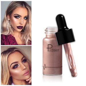 Pudaier Surligneur liquide Correcteur éclaircissant hydratant Contrôle de l'huile Shimmer Face Glow 3D Stéréo Contouring Maquillage du visage 12 couleurs