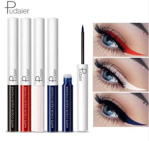 Pudaier Matte Vloeibare Eyeliner Waterproof Langdurig Pigment Groen Paars Rood Oranje Kleur Sexy Eyeliner Party Beauty Cosmetic5396164