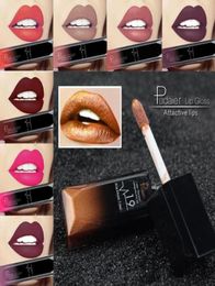 Pudaier nuevo maquillaje impermeable brillo de labios mate líquido lápiz labial mujeres cosméticos maquillaje desnudo púrpura negro Rose2629036