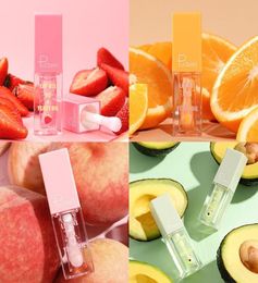 Pudaier Strawberry Peach Moisturizing Mulder Lip Gloss voedzame transparante vloeibare Lipstick Oil Clear Lipgloss9952324