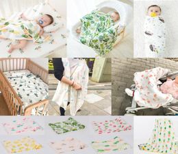 Pudcoco zachte grote katoenen babydeken ademende mousseline swaddle vierkanten bamboe vezel deken baby wrap handdoek 120x120 cm1620639