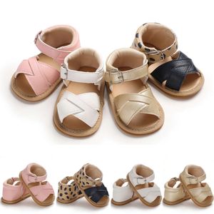 Pudcoco US Stock Fashion Nouveau-né bébé filles 0-18m Sandales Préwalker Chaussures en cuir PU non glissantes L2405