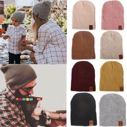 Pudcoco US Stock bonnet tricoté hiver chaud unisexe hommes enfants bébé dames Ski crâne casquette 220630