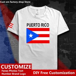 Puerto Rico Land Vlag t-shirt Gratis Custom Jersey DIY Naam Nummer 100 Katoenen t-shirts Mannen Vrouwen Losse casual T-shirt 220616