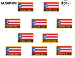 Pattelles de broderie Porto Rico Flag Fon sur Saw On Transfert Patches Applications de couture pour les vêtements dans HomeGarden23484616581242