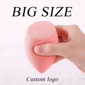 Étiquette privée Puff 100pcs à grande taille de maquillage végétalien latex maquillage gratuit éponges de mélange