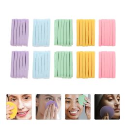 Puff 120 pcs esponjas faciales comprimidas Lavado de la cara Limpieza de la piel Magno de maquillaje Puff Magno de lavado PVA (color aleatorio)
