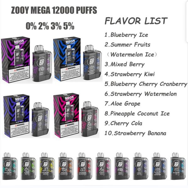 puff 12000 Cigarrillo electrónico desechable bang king puff 12000 original zooy mega 12000 puff vaper precargado bobina de malla desechable nic vape 0% 5% 2% vape 12000