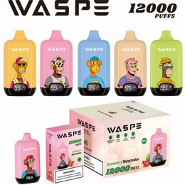 Puff 12000 Vape jetable Saveur de fruit Puff Recargable E Cig Tornado 12K Puffs 18ml Vapes Puff bar Gear Vape Juice 12000 Waspe vape Digital Box