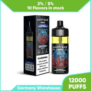 Puff 12000 vape mesh spiraal 12000Puffs vapers oplaadbare wegwerpbaar wegwerp 12 kpuffs 16 ml 2% 5% sterkte nic zout watermeloensmaaksapverdamper