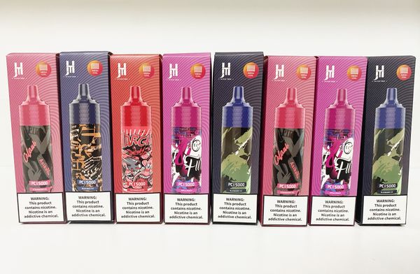 Puff 12k 15k 9k Vape desechable 18 ml Cigs electrónicos recargables recargables 3% nico minorista Hi-fun MC / PC, 1 caja de 10 PCS