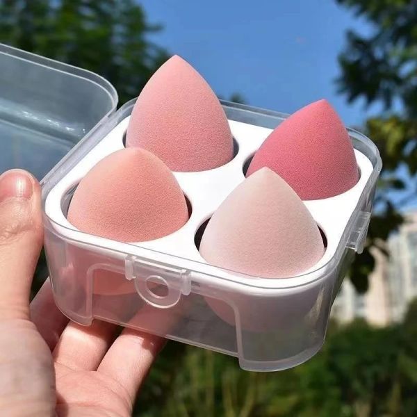 Puff 4pcs Makeup Sponge Blender Beauty Egg Cosmetic Puff Soft Foundation Sponges Pow Pow Puffe Femmes Make Up Accessoires Outils de beauté