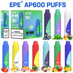 Puff 600 Original EPE AP600 stylo vape jetable 10 saveurs 2 ml dosettes de dispositif 430 mAh batterie e-liquide stylo vape mince