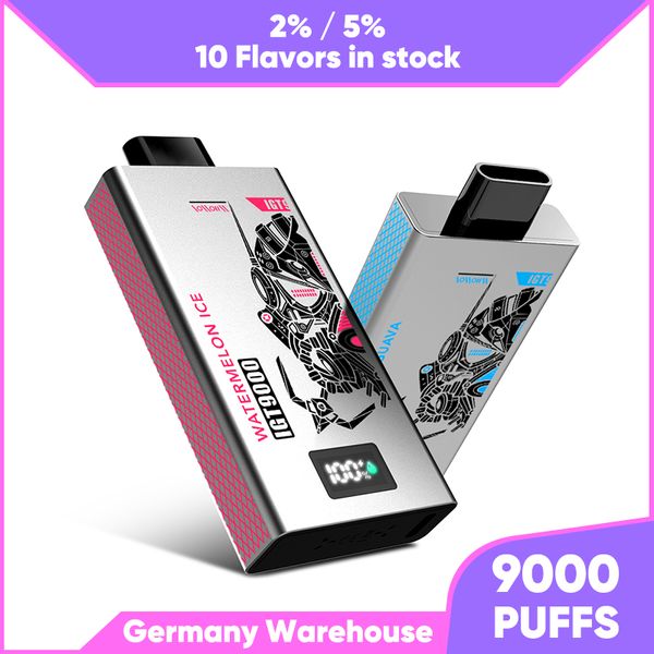 Puff 9k vape original HAPP BAR 9000 bouffées 10k bouffée vape jetable avec écran d'affichage 2% 5% prêt à être expédié dans l'entrepôt d'Allemagne