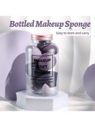 Puff Beauty Egg Set, Makeup Puff 7 Sets in driftfles, make -up puff droog/nat gebruik voor fundering/vloeistof/room/poeder Make -up spong