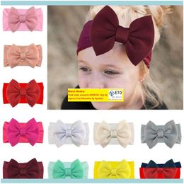 Bandeaux à nœuds bouffants pour bébés filles, Turban en Nylon pour enfants, accessoires de cheveux ZZ