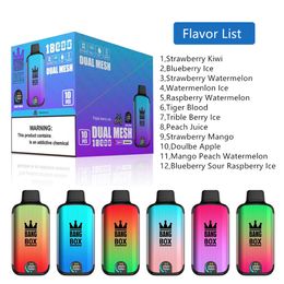 Puff Vapes jetables Cigarette électronique Original Hifancy Puff 15k BangBox Led Digital 18000 Puffs Bar Stylo Vape jetable Saveur Banane Vapers Puff 15000