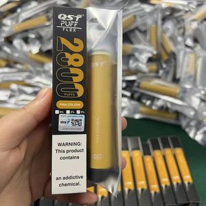 Puff Flex 2800 trekjes QST 2800 wegwerp 24 smaken e-sigaretten vape desechable apparaatkits 850 mah batterij Beveiligingscode voorgevulde 8 ml vaporizer vaper