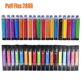 Puff Flex QST dispositivo desechable vape E Kits de cigarrillos 0% 2% 5% 2800 inhalaciones 8ML precargado 25 colores