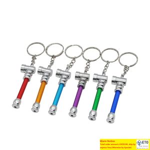 Porte-clés amusant et portable multicolore, pipe à fumer, broyeur de narguilé, cadeau, machine à rouler, mélange de couleurs, vente en gros, ZZ